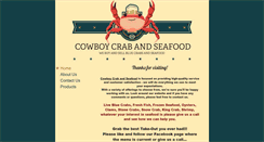Desktop Screenshot of cowboycrabandseafood.com